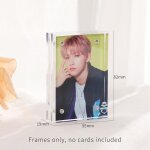 3 / 3. 5 pouces acrylique transparent damier idole etoile cadre photo mignon carte de stockage titulaire ...