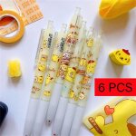 3 / 6pcs dessin anim chien jaune presse stylo gel stylo 0. 5 noir schage rapide stylo a bille st plume ...