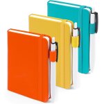 3 carnet de notes de poche a6 avec 3 stylos noirs, page ligne, petit carnet de poche a couverture rigide ...