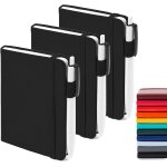 3 carnet de notes de poche a6 avec 3 stylos noirs, page ligne, petit carnet de poche a couverture rigide ...