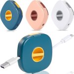 3 couleurs?enrouleur de c�ble usb 3 pi�ces support de cordon de chargeur extensible vide organisateur ...