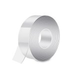 3 m�tres double face transparent, nano double face extra fort lavable amovible, ruban adh�sif toil� ultra ...