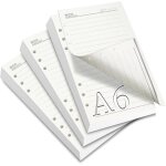 3 paquets 180 feuille a6 classeur a6 6 anneaux ligne feuilles mobiles a6 recharges agenda a6 pour agendas ...