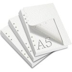 3 paquets a5 classeur 6 anneaux pointills feuilles mobiles filofax recharges pour agendas et planificateurs ...
