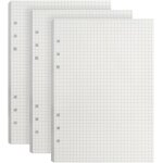 3 paquets a5 recharge papier en quadrill 6 trous feuilles mobile perfores 135 feuilles 270 pages recharge ...