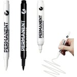 3 pcs marqueurs permanent, marqueur noir indélébile, imperméable marqueur blanc indelebile, pour verre ... 3 pcs marqueurs permanent, marqueur noir indélébile, imperméable marqueur blanc indelebile, pour verre ...