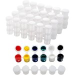 30 bandes de peinture vides, gobelets, pots, r�cipients de rangement, fournitures d'art, artisanat, 5ml ...