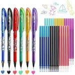 30 pcs recharge stylo pour frixion, cartouche, recharge pour stylo gel effaable, compatibles avec legami, ...
