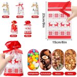 30 pi�ces pochette cadeau noel emballage cadeau noel avec cordon petit sac cadeau no�l sachet cadeaux ...