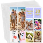 30 pochettes photo 2x3 pouces (5x7, 6 cm) - 12 pochettes transparentes par page pour classeurs a anneaux, ... 30 pochettes photo 2x3 pouces (5x7, 6 cm) - 12 pochettes transparentes par page pour classeurs a anneaux, ...