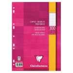 Copies doubles - petits carreaux - perfor�es - a4 - paquet de 300 - clairefontaine