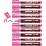 300 marqueur permanent - rose - 10 stylos - pointe ronde 1, 5 - 3 mm - sche vite, rsiste a l'eau et ...