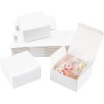 30pcs bo�te cadeau blanc 8x8x4cm bo�te d'emballage cadeau petites bo�tes cadeaux kraft bo�tes de faveur ...