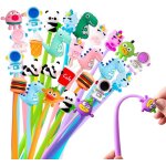 30pcs shake stylo gel kawaii avec motifs cartoon, stylos animaux de dessin anim, stylos a bille a encre ...