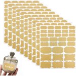 320 pi�ces etiquettes autocollantes en papier kraft, ecologique auto - adh�sif taille assortie utilis� ...