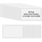 36 pi�ces pochettes adh�sive transparente, 9. 5x13. 5 cm pochette adh�sive carte de visite porte - etiquettes ...