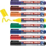 363 marqueur pour tableaux blancs - multi - couleur - etui de 8 stylos - pointe biseaute 1 - 5mm - feutre ...