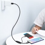 3m 2 en 1 c�ble de charge manette console alimentation type - c cordon antipoussi�re de transport portable ...