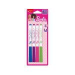 4 feutres effa�ables a sec - pour ardoise - pointe moyenne - bleu, vert, rose, violet - barbie x maped ...