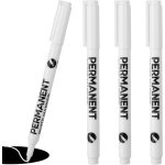4 marqueurs blancs, pointe fine feutre acrylique impermable marqueur blanc indelebile permanent stylo ...