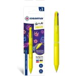 4 multi neon - stylo 4 couleur personnalis, 1 pice - stylo bille 1 mm avec encre noire, bleue, rouge ...