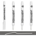 4 pcs marqueurs blancs permanent, marqueur blanc, largeur de trait 1 mm, impermable marqueur blanc indelebile ...