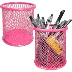 4 pices pot a crayon, porte - stylo rond en mtal, pot a crayon multifonctionnel grande capacit, pot ...