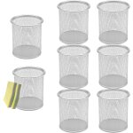4 pices pot a crayon, porte - stylo rond en mtal, pot a crayon multifonctionnel grande capacit, pot ...