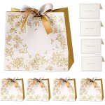 4 pices sac cadeau, pochette cadeau, sacs cadeaux, sachet cadeau, sac cadeaux avec anse cartes de v?ux ...