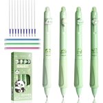 4 pices stylo effacables kawaii, 0. 5mm stylo animaux effacable, set de stylo gomme panda, stylo gel ...