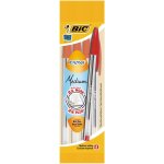 4 stylos - bille cristal rouge