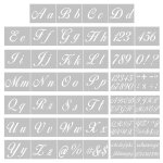 40 pochoirs a lettres en plastique réutilisables, pour peinture sur bois, alphabet, dessin artistique, ... 40 pochoirs a lettres en plastique réutilisables, pour peinture sur bois, alphabet, dessin artistique, ...