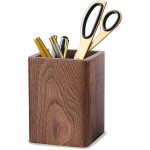 410027c - trousse scolaire ronde noire motif ecailles Ø5, 5x22 cm en vritable cuir d'agneau - fourniture ...