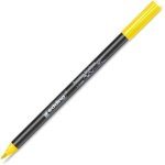 4200 feutre pointe pinceau pour porcelaine - jaune - 1 stylo - pointe pinceau 1 - 4 mm - pour peindre ...