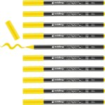 4200 feutre pointe pinceau pour porcelaine - jaune - 10 stylos - pointe pinceau 1 - 4 mm - pour peindre ...