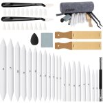 48 pcs kit stylo mlangeurs, estompe en papier, 20 estompes avec 2 affteuses en papier abrasif, rallonge ...