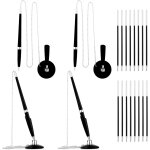 4pcs stylo avec cha�ne, stylo sur cha�ne stylo s�curis� avec cha�ne attach�e cha�nes de stylo avec 16pcs ...