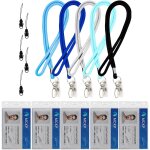 5 pièces porte badge tour de cou etanche, transparent porte carte avec cordon, sangles de sécurité durables ... 5 pièces porte badge tour de cou etanche, transparent porte carte avec cordon, sangles de sécurité durables ...