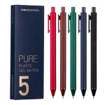 5 pi�ces vintage design r�tro couleurs presse gel stylo nouveau macaron stylo corps noir recharge 0. ...