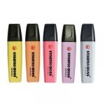 5 surligneurs - stabilo boss original - couleurs pastel