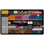 50 feutres a dessin - calligraphie - 10 teintes - assortiment mines - stabilo creative tips