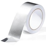 50 mm x 20 m ruban adhsif aluminium, argent ruban etancheite plomberie - isolant thermique en fibre ...