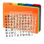 50 pcs index card guide set alphabet autocollant intercalaires autocollants chiffres (mélange de couleurs, ... 50 pcs index card guide set alphabet autocollant intercalaires autocollants chiffres (mélange de couleurs, ...