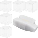 50 pices botes de faveur clear 6x6x6cm bote cadeau cubes transparents pvc boite plastique pour candy ...