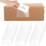 50 pi�ces porte etiquette adhesif pochettes autocollantes transparentes pochettes pour cartes d'index ...