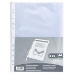 50 pochettes perfor�es grain�es a4 - exacompta