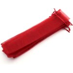 50 pochettes rouges en organza - taille 26 cm x 6 cm - idéales pour objet long (eventails, stylos, . ... 50 pochettes rouges en organza - taille 26 cm x 6 cm - idéales pour objet long (eventails, stylos, . ...