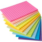 500 feuilles note adh�sive lign�e de 10 couleurs, 100x150 mm notes autocollante 10 blocs, 50 feuilles ...