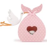 50pcs mini bo�tes drag�es bapt�me filles sachets bonbons cigogne avec ruban cadeaux invit�s pour f�te ...