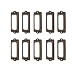 50pcs porte - etiquette 60 x 17 mm m�tal bronze vintage porte - etiquette porte - cartes biblioth�que ...